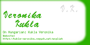 veronika kukla business card